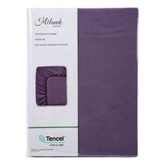 Простыня Milando на резинке 160 х 200 см тенсель сливовая