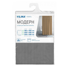 Штора для ванны Вилина Модер 180 х 180 см серая