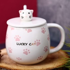 Кружка Lucky Cat paw pink 440 мл