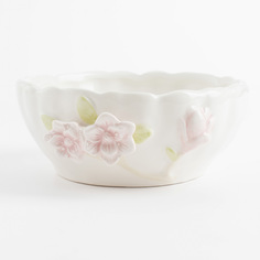 Салатник, 15x6 см, керамика, молочный, Цветы магнолии, Magnolia Kuchenland