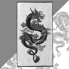 Полотенце махровое Этель "Китайский дракон", 9822044, 70х130 см, 100% хлопок, 420гр/м2