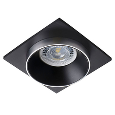 Точечный светильник Kanlux Симен Д 1х50 Вт GU10 черный без патрона