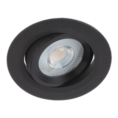 Светильник встраиваемый поворотный ЭРА Далла 5 Вт LED 4000 К круг черный No Brand