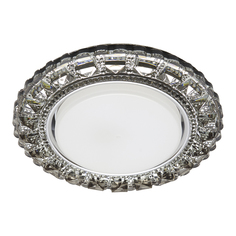 Светильник встраиваемый Feron Касандра 1х15 Вт GX53 серый хром