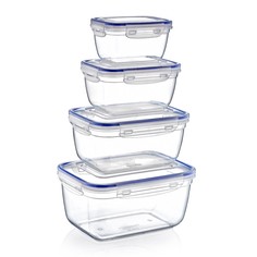 Нaбор герметичных контейнеров DD Style глубокие 4 шт пластик No Brand
