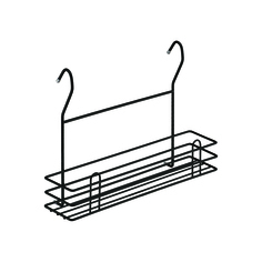 Полка для рейлинга 350x110x250 мм черная матовая Lemax