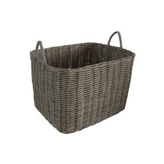Корзина плетеная с ручками 30 л полиротанг No Brand