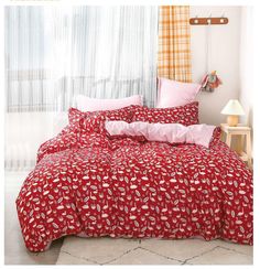 Комплект постельного белья Mency House 2-х спальный 70х70 2Mх-Лебеди на красном