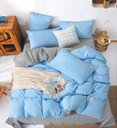 Комплект постельного белья Winni 2-х спальный (Mency) 180х220 Winni 2-х спал голуб-серый