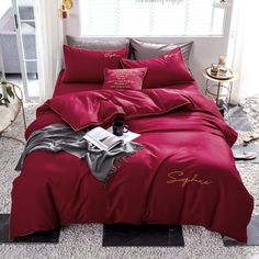 Постельное белье 2-х спальный Mency ЖАТКА 2сп/красный 2m111