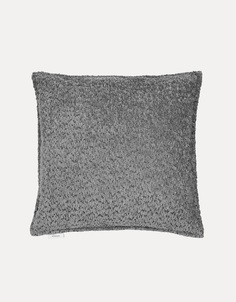Подушка декоративная 45x45 см букле/вельвет графитовая Boucle Kuchenland