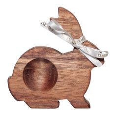 Подставка для яйца 8x8 см дерево Кролик Natural Easter Kuchenland