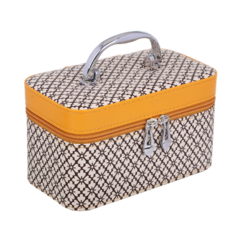 Шкатулка для украшений 19x10,5x10,5 см желтая No Brand