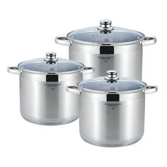 Набор посуды MERCURYHAUS MC-7036 11л, 9л ,7 л высококачественная нержавеющая сталь 18/10