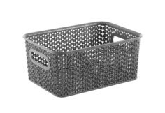 Корзинка Violet Вязь 3 л, без крышки, серая.