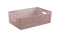 Корзинка Violet Вязь 7,5 л, без крышки, розовый нюд.