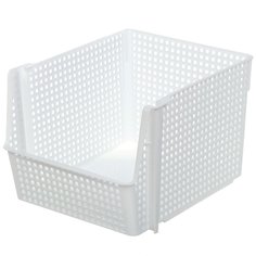 Корзинка Violet Лофт для хранения, 10 л, штабелируемая, без крышки, белая.