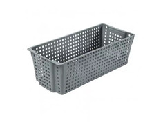 Корзинка Violet Лофт прямоугольная 3 л, серая, без крышки.