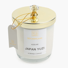 Свеча ароматическая, 9 см, в подсвечнике, с крышкой, стекло, Japan Yuzi, Adeline Kuchenland