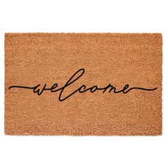 Коврик придверный, 45x75 см, кокос/пвx, коричневый, Welcome, Home deco Kuchenland
