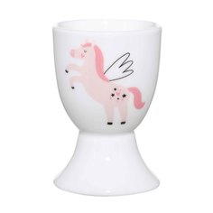 Подставка для яйца, детская, 7 см, фарфор N, белая, Единорог, Unicorn Kuchenland