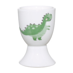 Подставка для яйца, детская, 7 см, фарфор N, белая, Динозавр, Dino Kuchenland