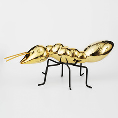 Статуэтка, 17 см, фарфор P/металл, золотистая, Муравей, Art modern Kuchenland