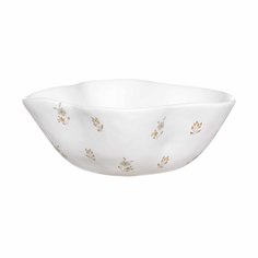 Пиала, 13x5 см, керамика, молочная, Винтажные цветы, La flore Kuchenland