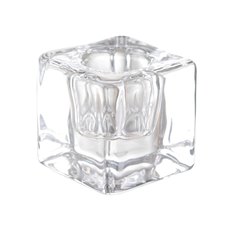 Подсвечник, 4 см, для тонкой свечи, стекло, Cube Kuchenland