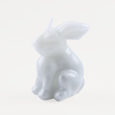 Свеча, 9 см, бело-серая, Кролик, Rabbit Kuchenland