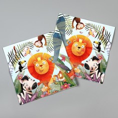 Салфетки бумажные «Зоопарк», в наборе 20 шт. Страна Карнавалия