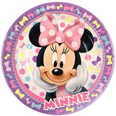 Тарелка бумажная, "С Днем Рождения!", Минни Маус 18 см (10 шт.) Disney