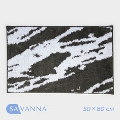 Коврик SAVANNA «Вилли», 50x80 см, цвет серый