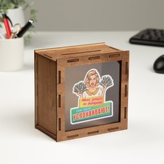 Копилка "Деньги успокаивают" 14х14х8 см No Brand