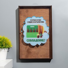 Копилка для пивных крышек "Совпадение" 33х20х2,5 см No Brand