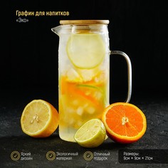 Кувшин стеклянный Magistro «Эко», 1 л, 14x9x21,5 см