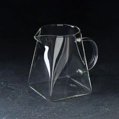 Молочник стеклянный «Грация», 500мл, 13x9x11,5 см No Brand