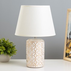 Настольная лампа "Августа" Е14 40Вт бело-золотой 22х22х34 см Risalux