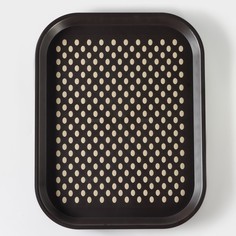 Поднос с антискользящим покрытием, 45x35,5 см, цвет МИКС No Brand
