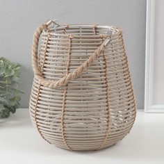 Подсвечник пластик на 1 свечу "Амфора" натуральный 16х24х25 см No Brand