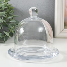 Подсвечник стекло на 1 свечу "Купол" прозрачный 12х12х12 см No Brand