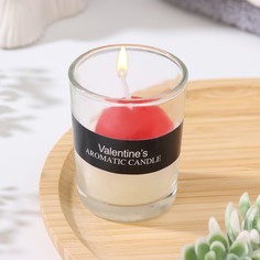 Свеча ароматическая в стакане "Scented Candle", жасмин, 5х6,5 см No Brand