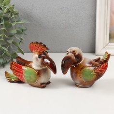 Сувенир керамика "Попугай" МИКС 9,7х13х5,4 см 4283198 No Brand