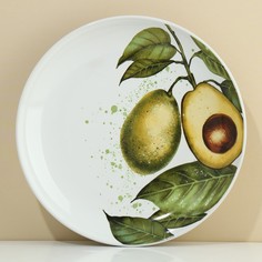 Тарелка «Авокадо»белая, 22,5 см Dolce Ceramo.