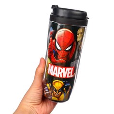 Термостакан, черный, 350 мл "Супер-мен", Человек-паук Marvel