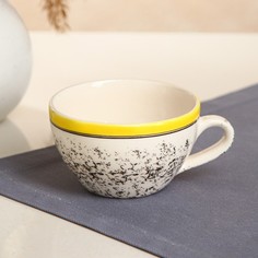 Чашка керамическая "Крошка", 200 мл, желтая, 1 сорт, Иран Керамика ручной работы