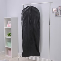 Чехол для одежды LaDо?m, 60x160 см, плотный, PEVA, черный