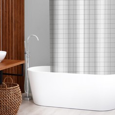 Штора для ванной SAVANNA «Квадро», 180x180 см, EVA, цвет белый