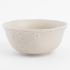 Салатник, 16х7 см, 700 мл, фарфор P, бежевый, в крапинку, Цветы, Noble Kuchenland