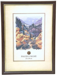 Фоторамка пластиковая 21x30, задник 1,2мм, темный дуб Pioneer
